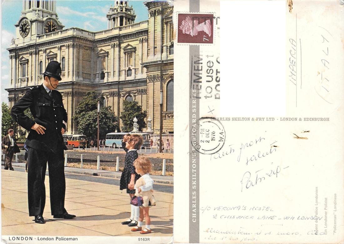 London Policeman. Viaggiata 1976