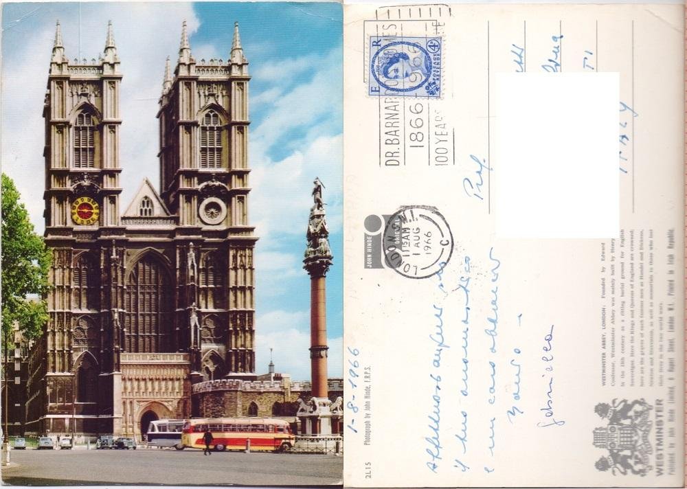 London. Westminster Abbey. Viaggiata 1966