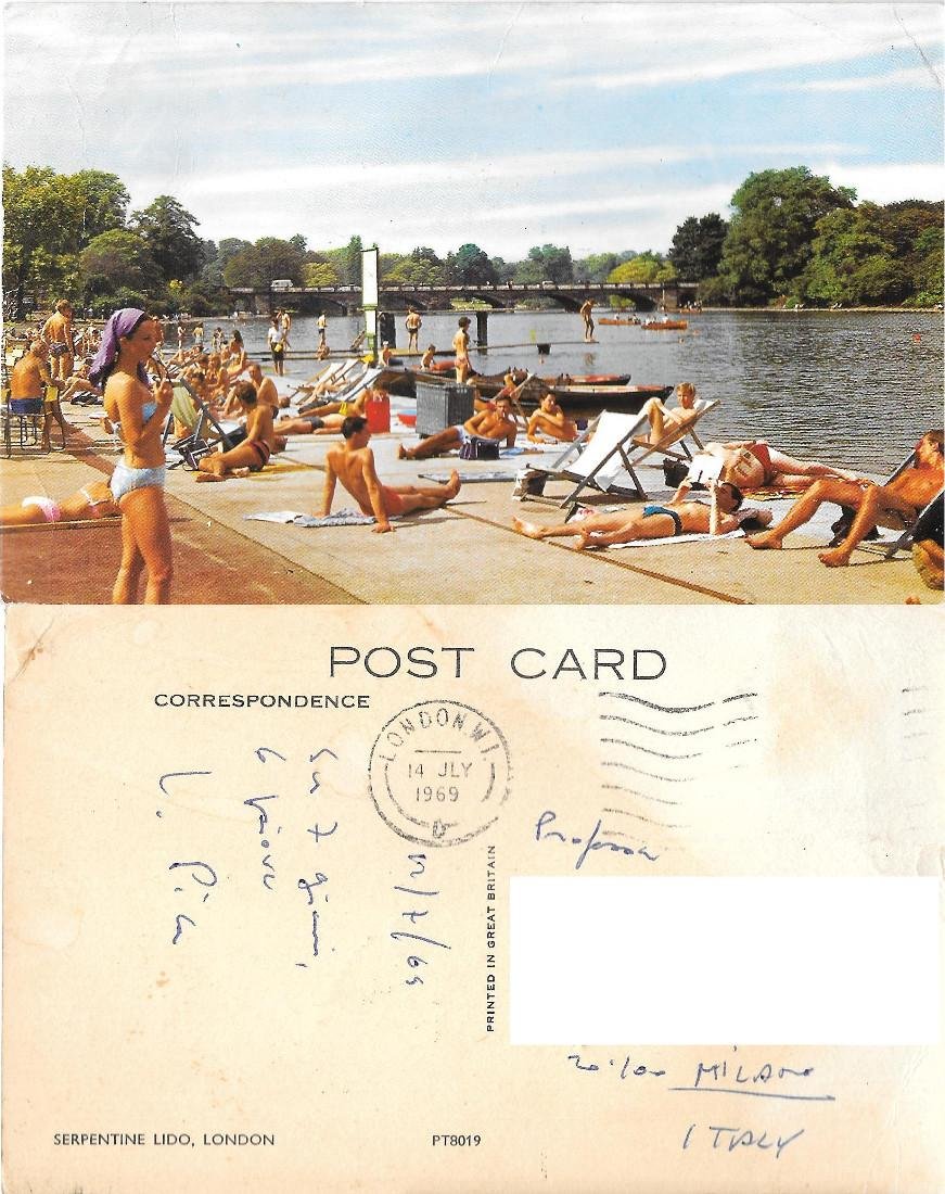 Londra. Serpentine Lido. Viaggiata 1965