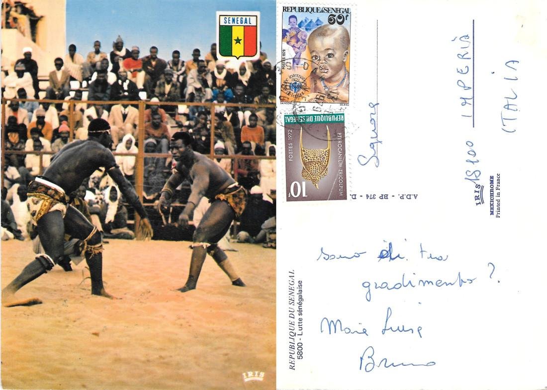 Lotta senegalese (SEN). Viaggiata 1979