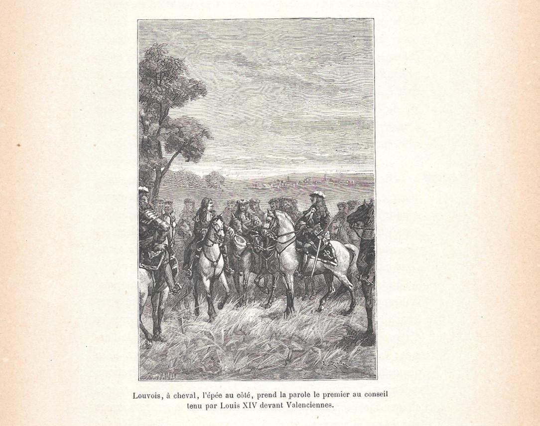 Louvois, a cheval, l'epee au cote, prend la parole... Stampa …