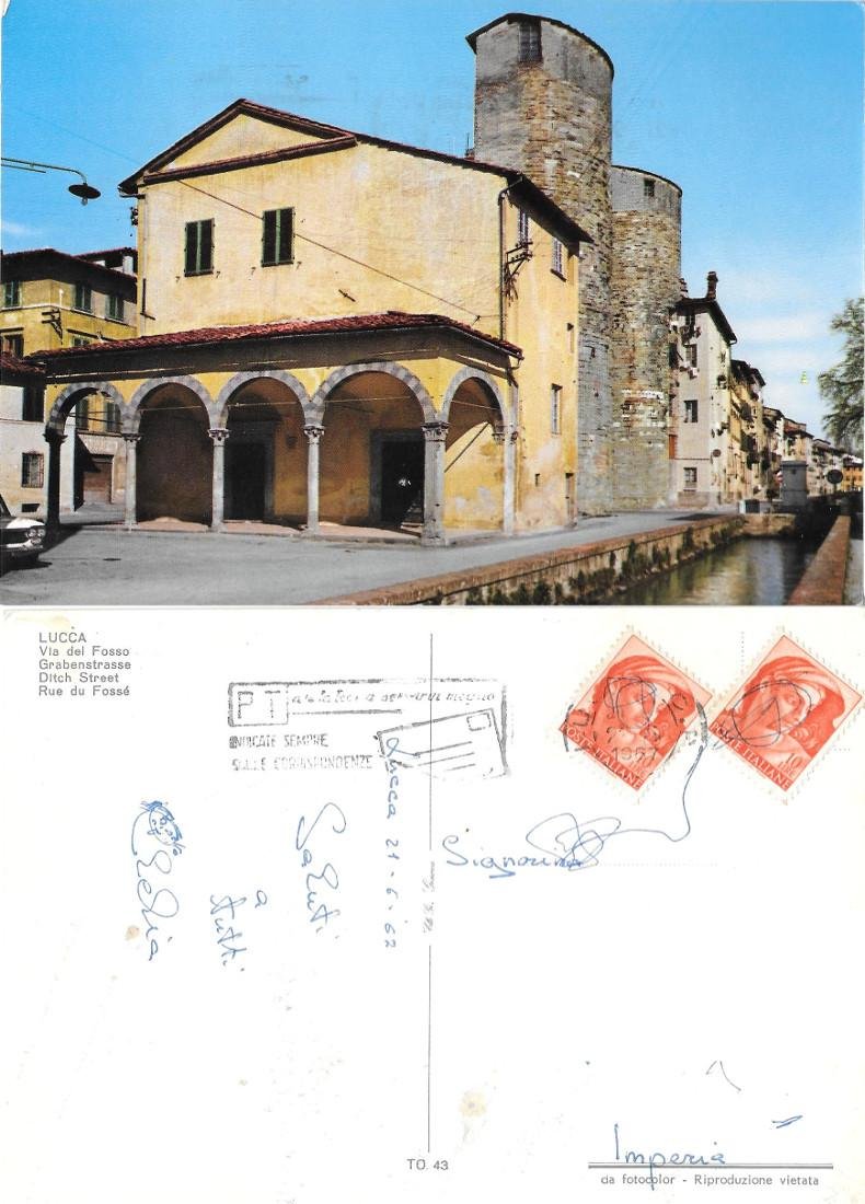 Lucca. Via del Fosso. Viaggiata 1967