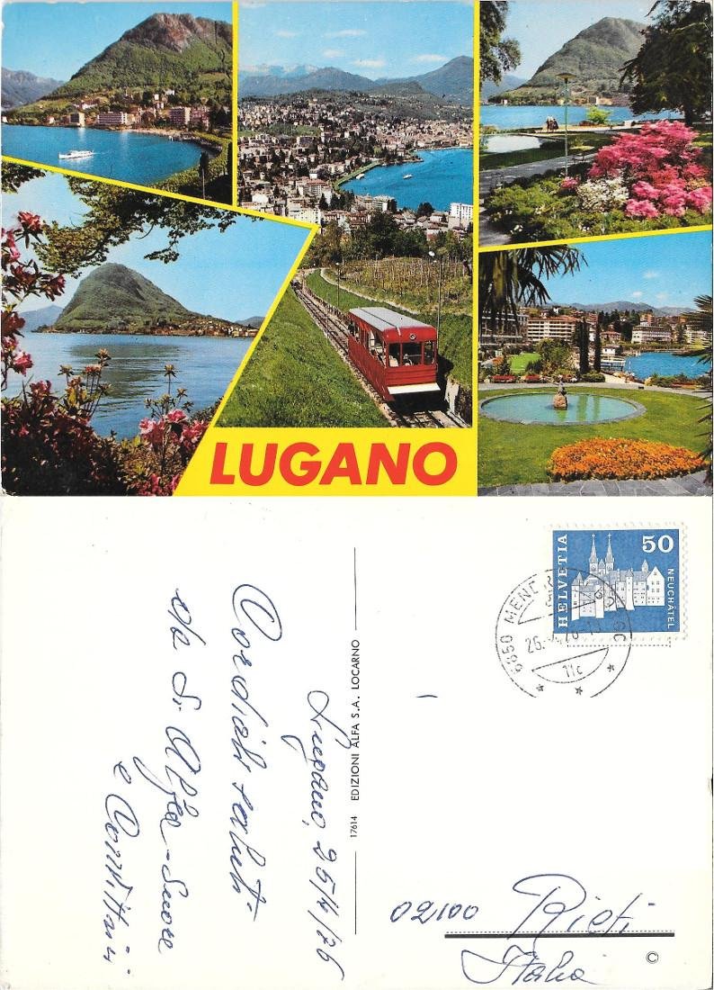 Lugano. Vedute. Viaggiata 1976