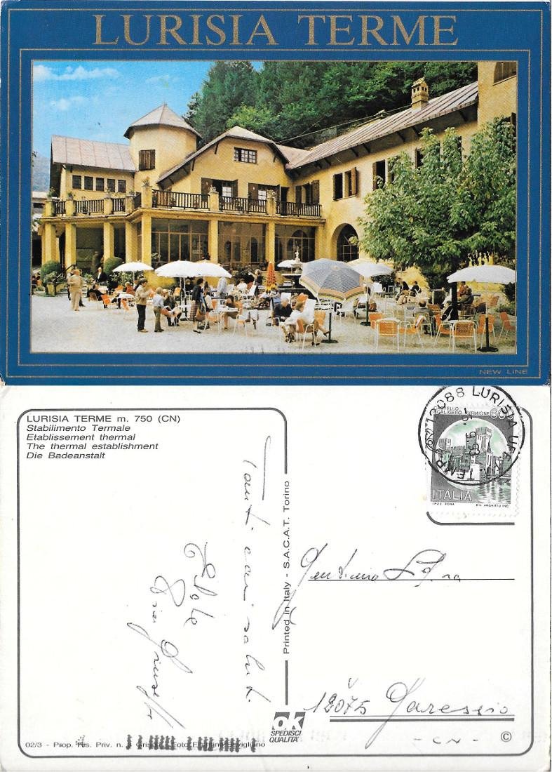 Lurisia Terme (CN). Stabilimento Termale. Viaggiata 1993