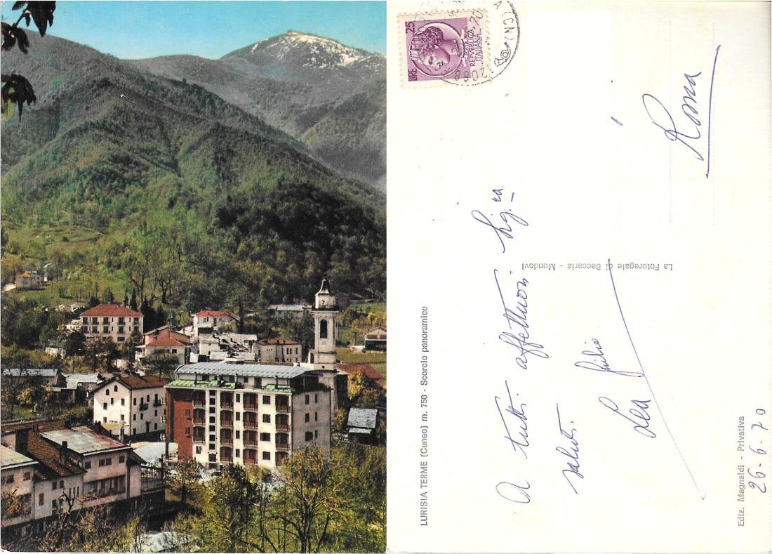 Lurisia Terme. Fotoregale. Viaggiata 1970