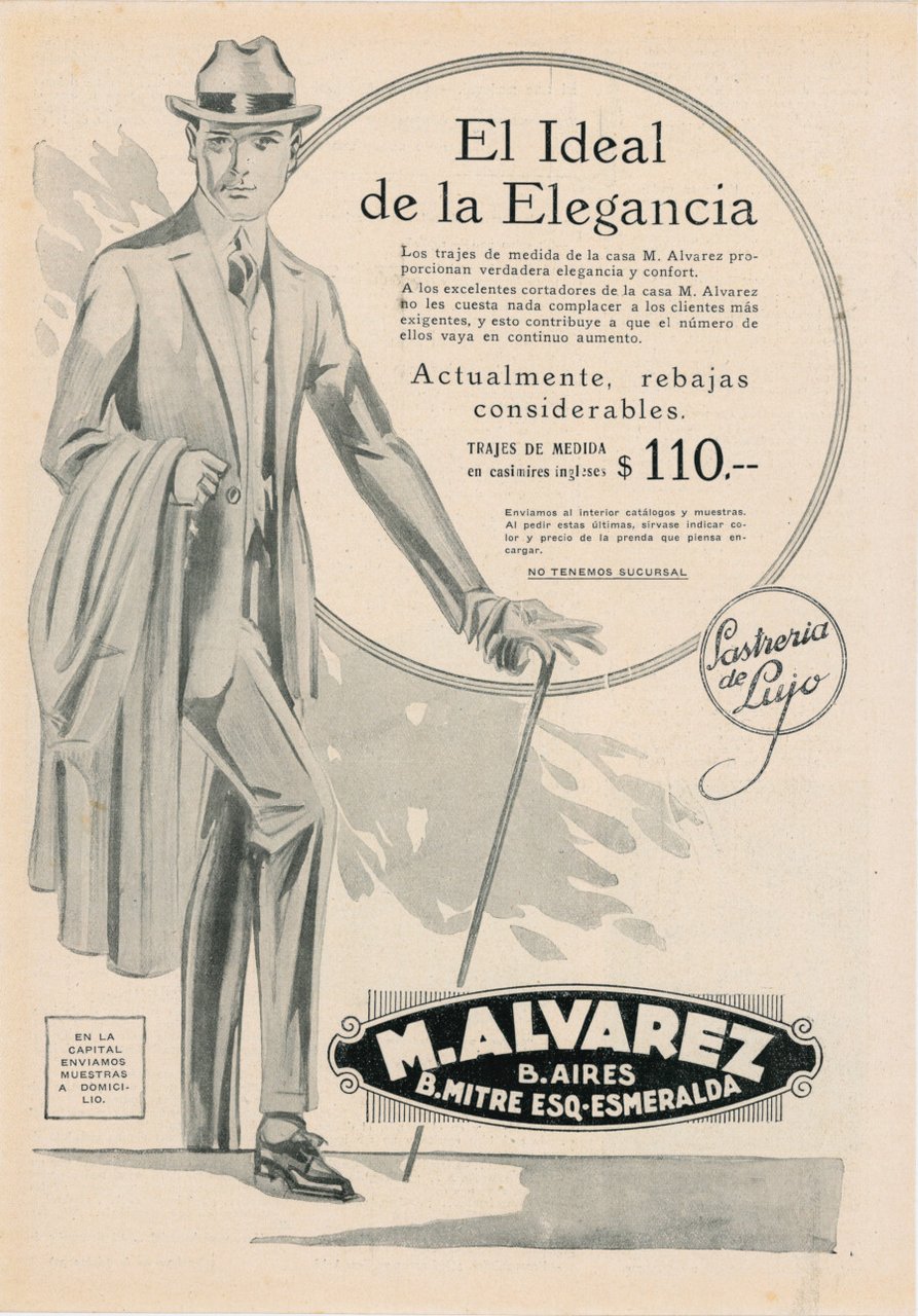 M. Alvarez. El ideal de la elagancia. Advertising 1922