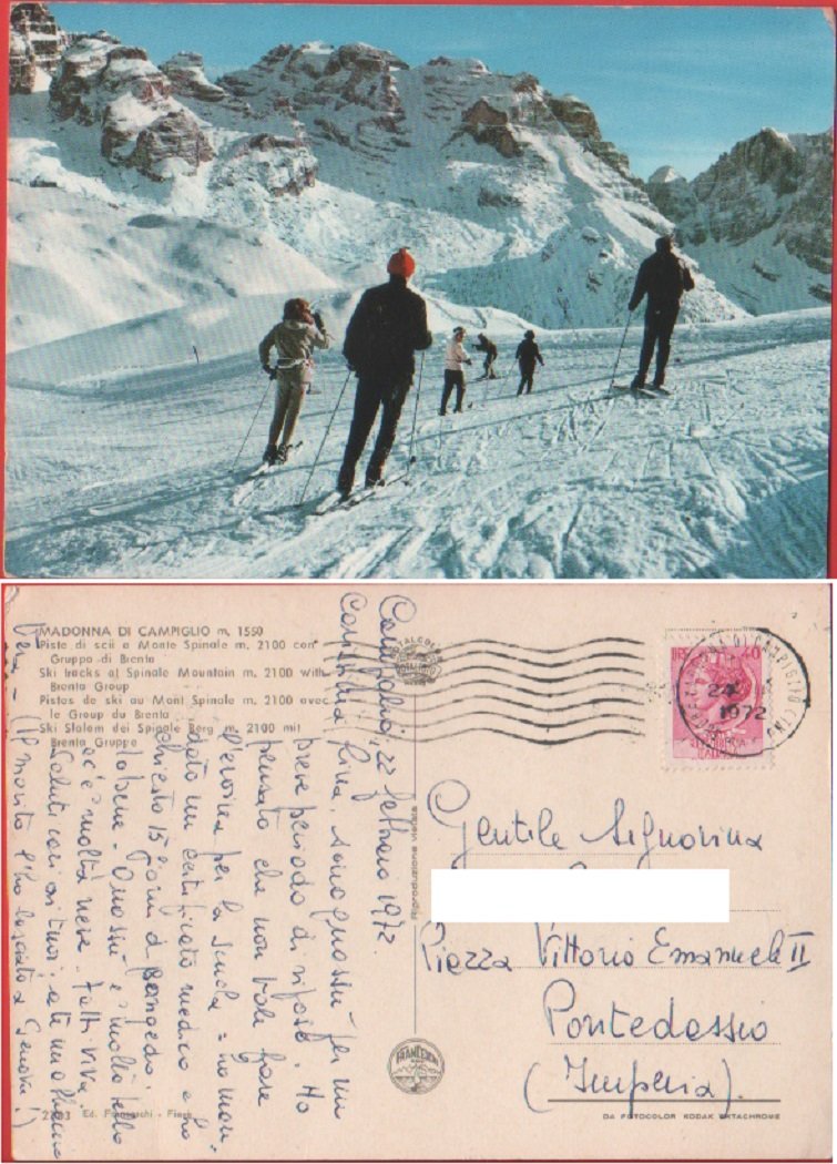 Madonna di Campiglio. Piste e Monte Spinale - Viaggiata 1972