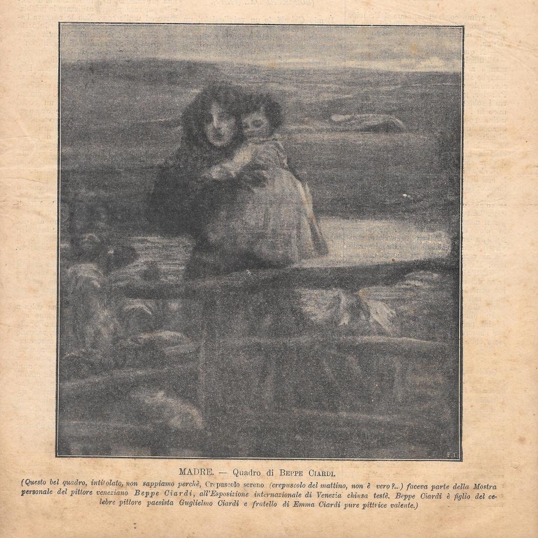 Madre. Quadro di Beppe Ciarul. Stampa 1912