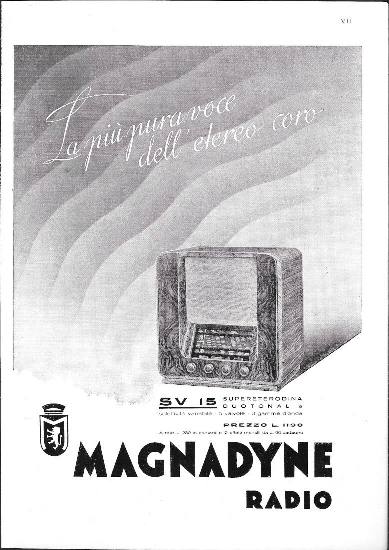 Magnadyne Radio SV 15 - Advertising 1937
