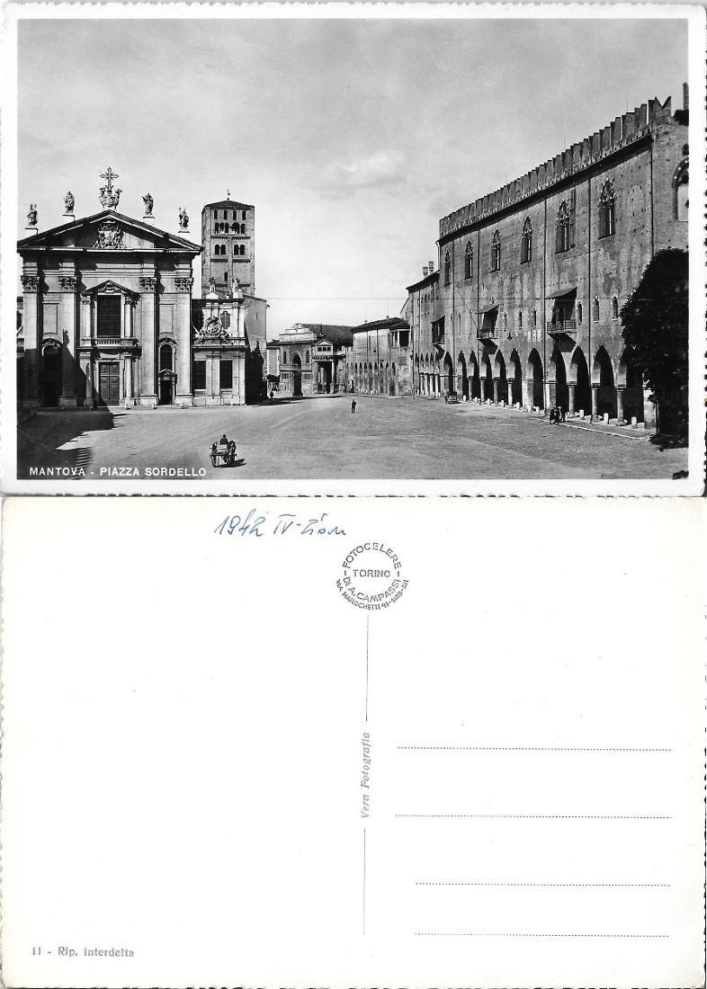 Mantova. Piazza Sordello. Non viaggiata, data 1942