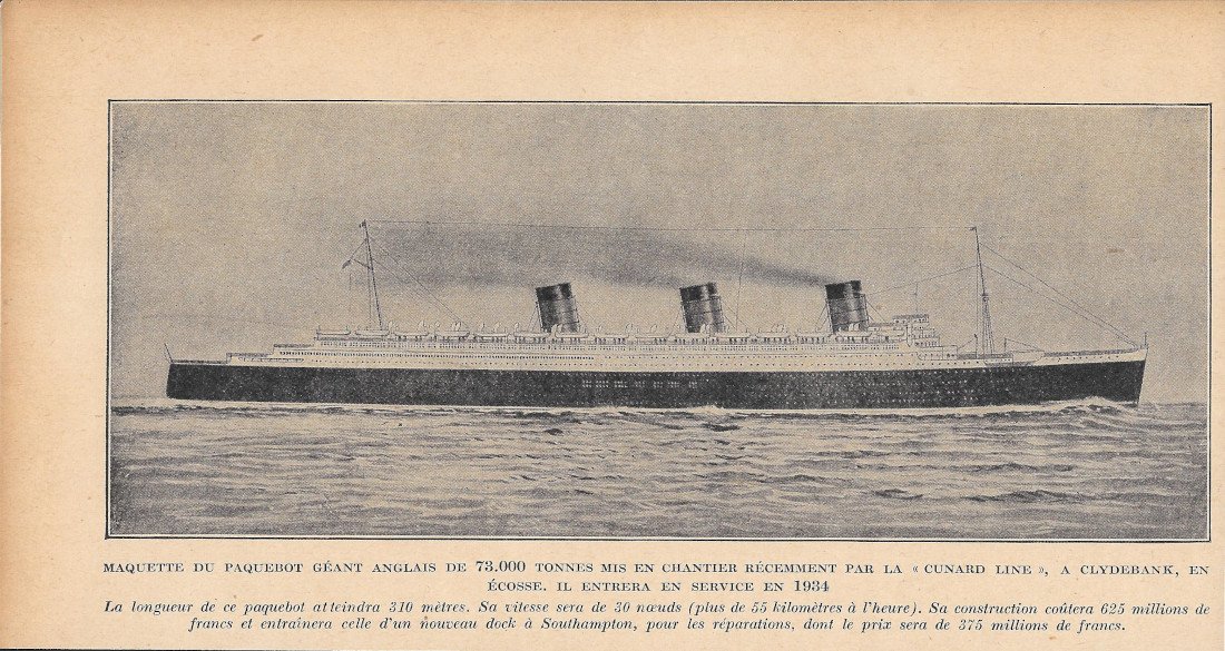 Maquette du paquebot géant anglais de 73.000 tonnes - Immagine …