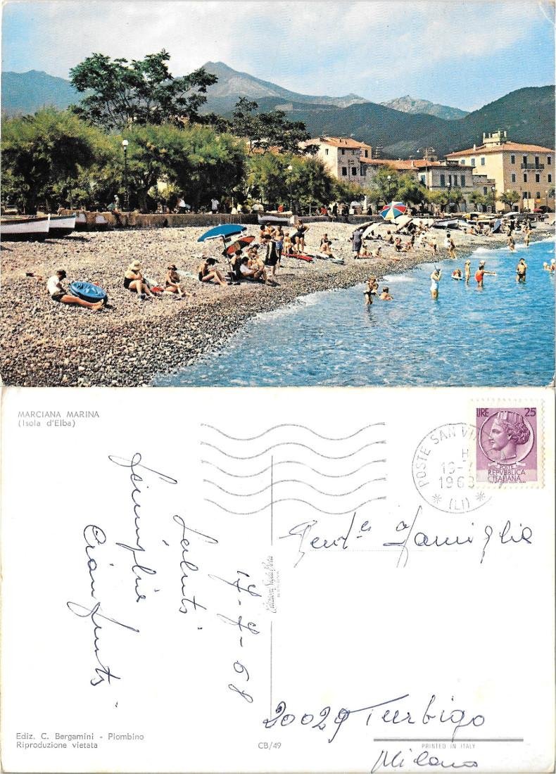 Marciana Marina. Isola d'Elba. Viaggiata 1968