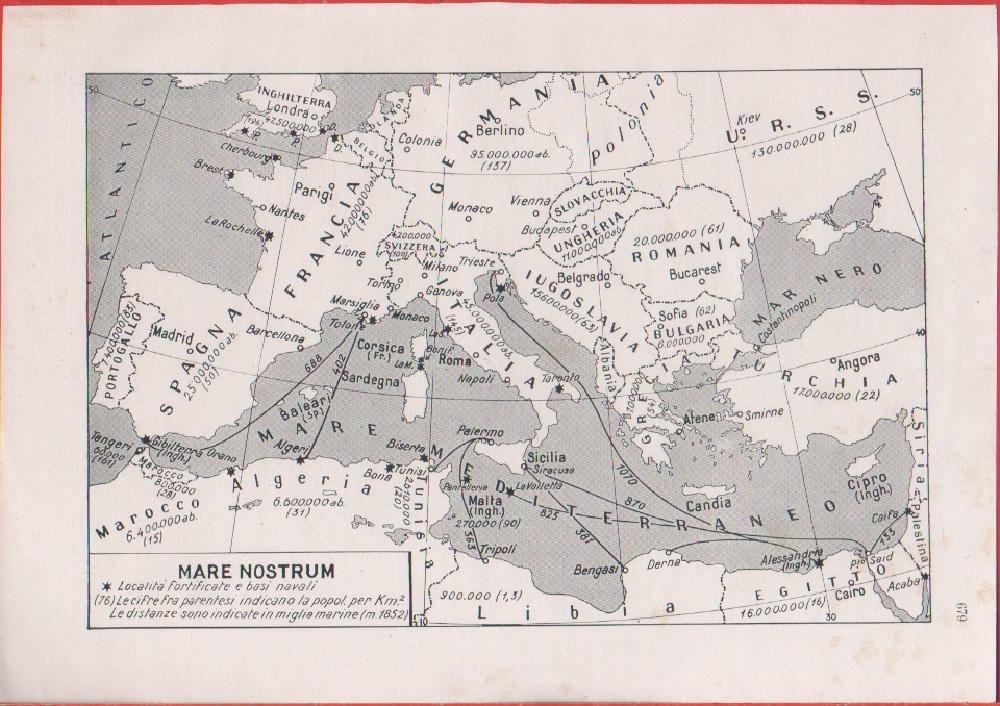 Mare Nostrum. Cartina 1940