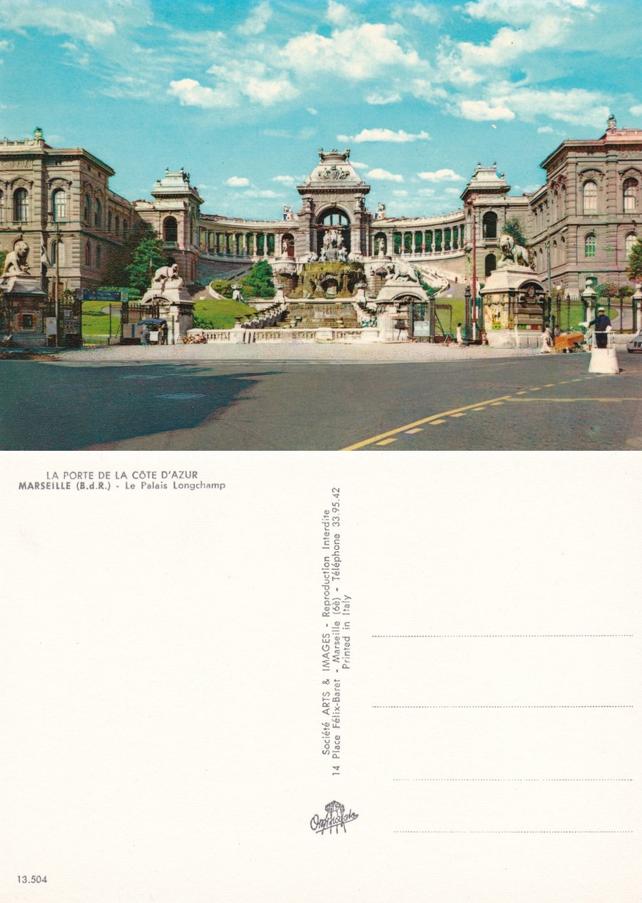 Marseille. Le Palais Longchamp. Non viaggiata