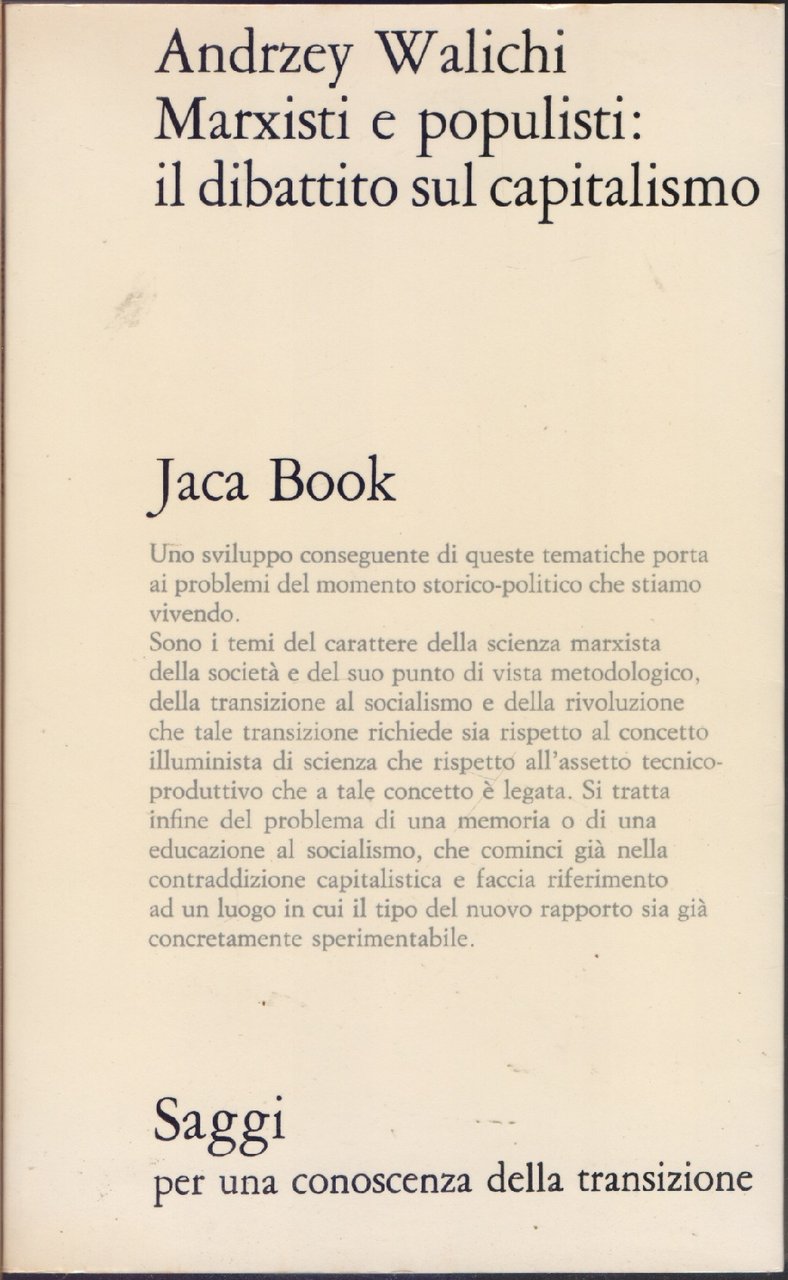 Marxisti e populisti: il dibattito sul capitalismo - Andrzey Walichi | Immagine principale