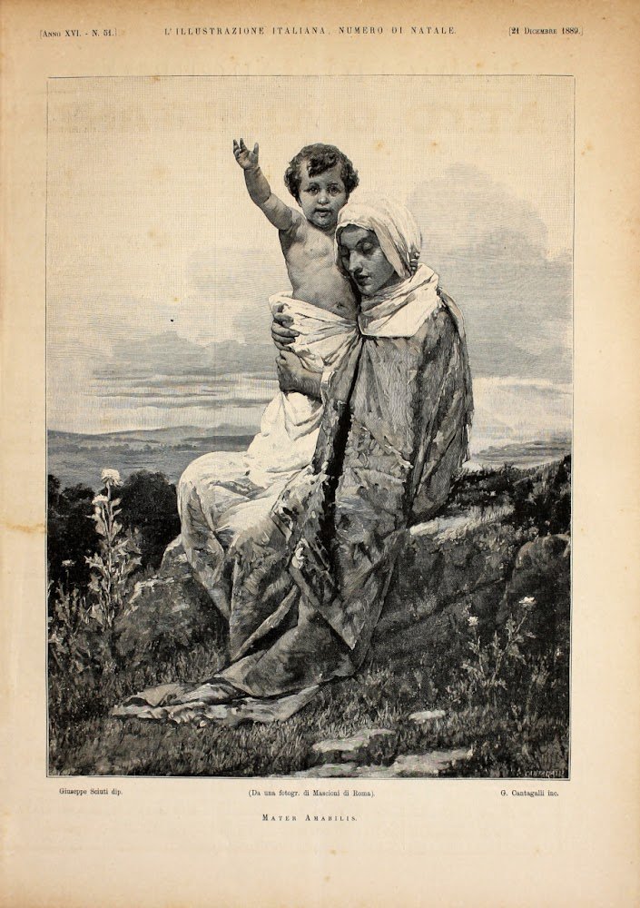 Mater Ababilis da un quadro di Giuseppe Sciuti. Stampa 1889