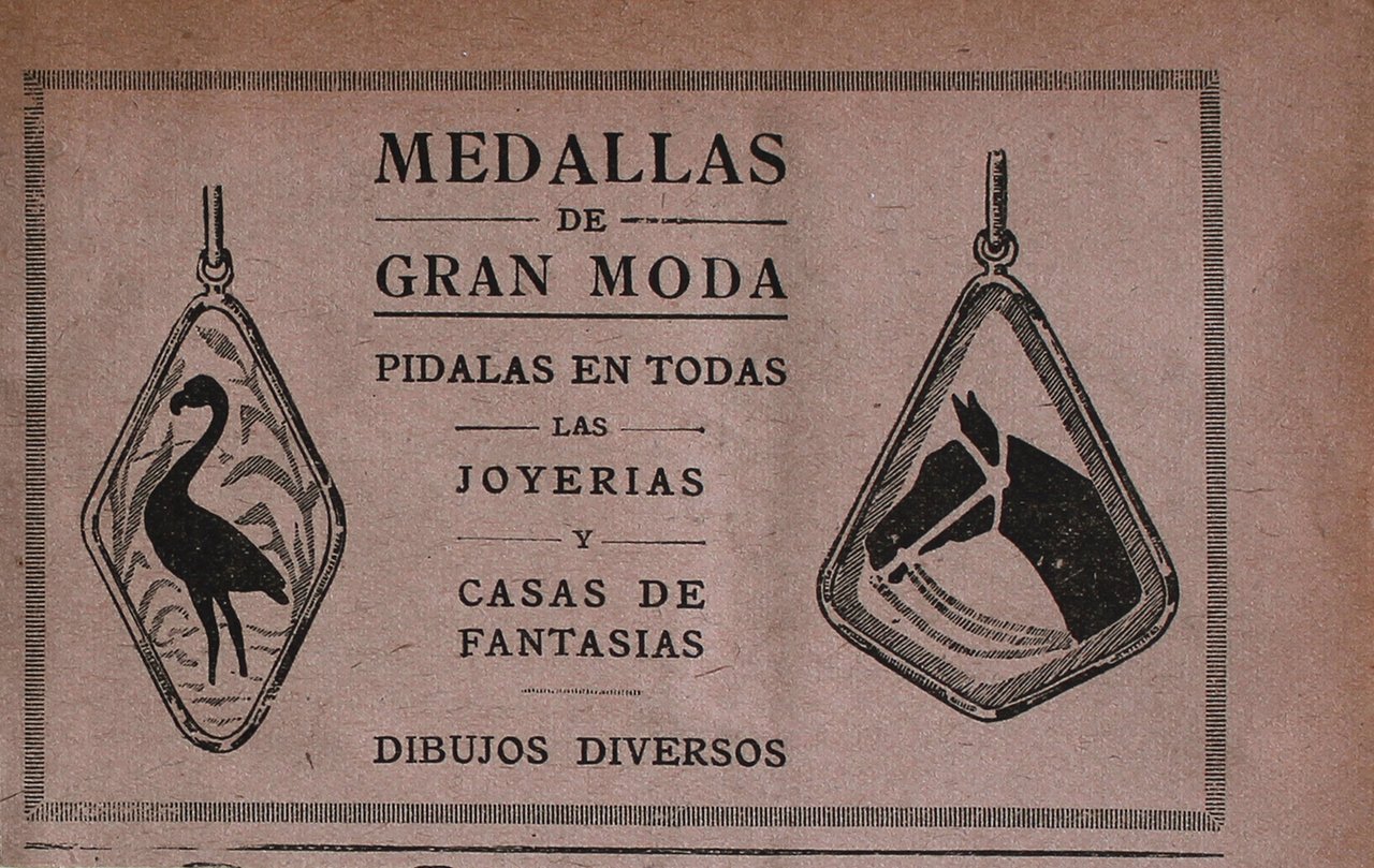 Medallas de gran moda - Advertising 1922