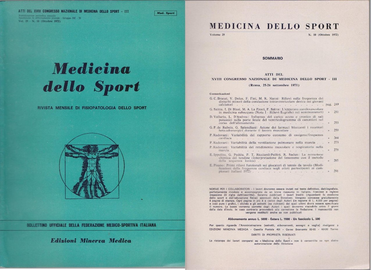 Medicina dello Sport N 10 Ottobre 1972