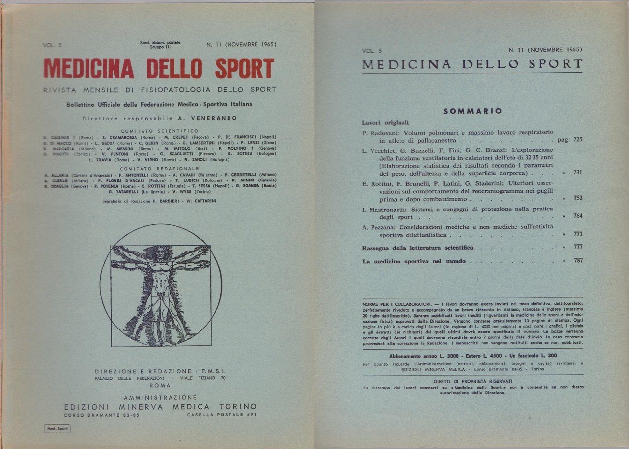 Medicina dello Sport N.11 Novembre 1965