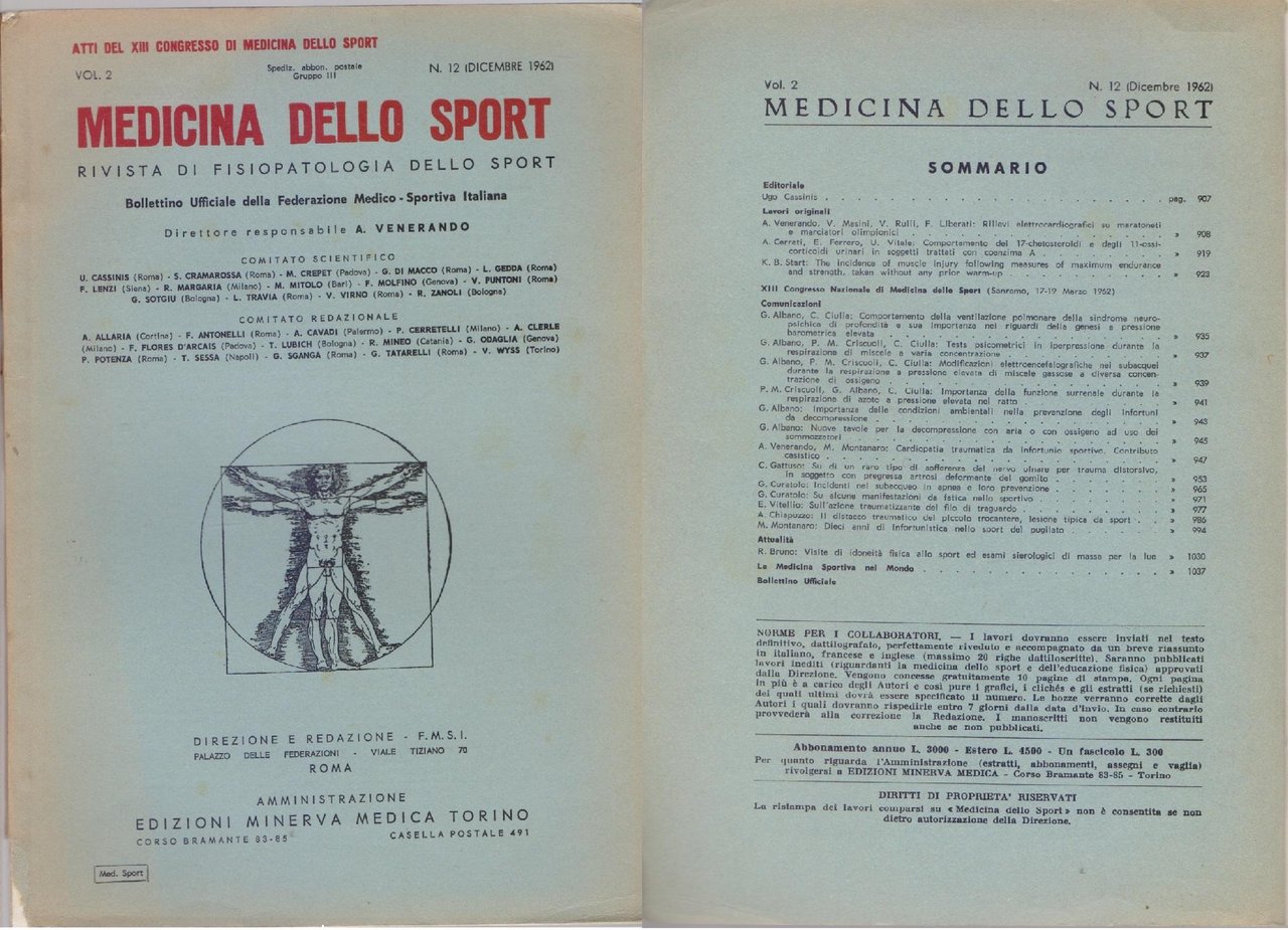 Medicina dello Sport N. 12 Dicembre 1962