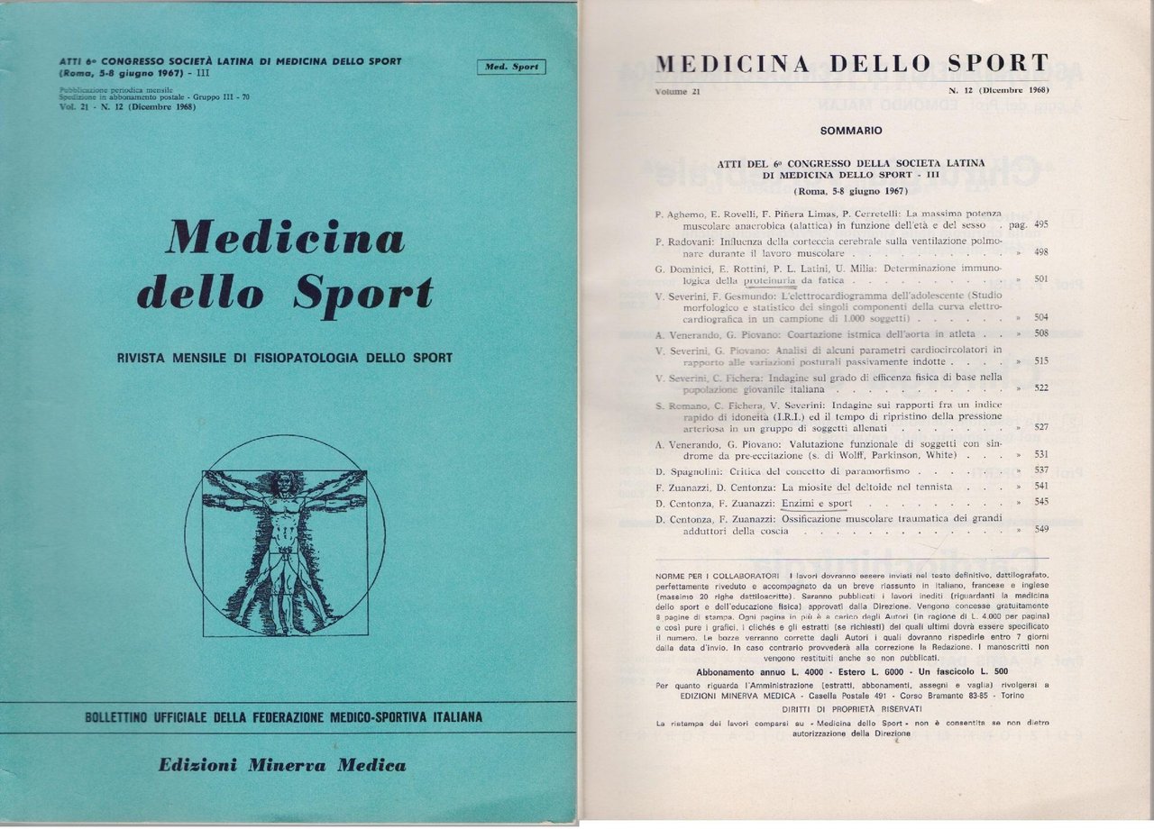 Medicina dello Sport N 12 Dicembre 1968