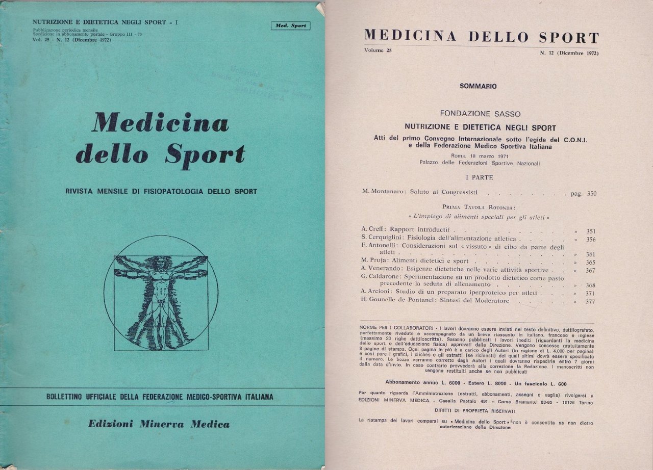 Medicina dello Sport N 12 Dicembre 1972