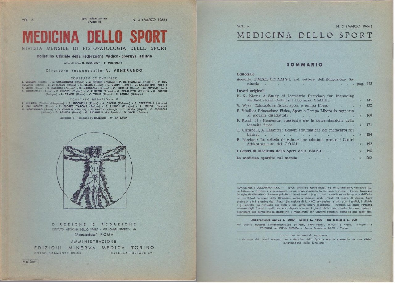 Medicina dello Sport N.3 Marzo 1966