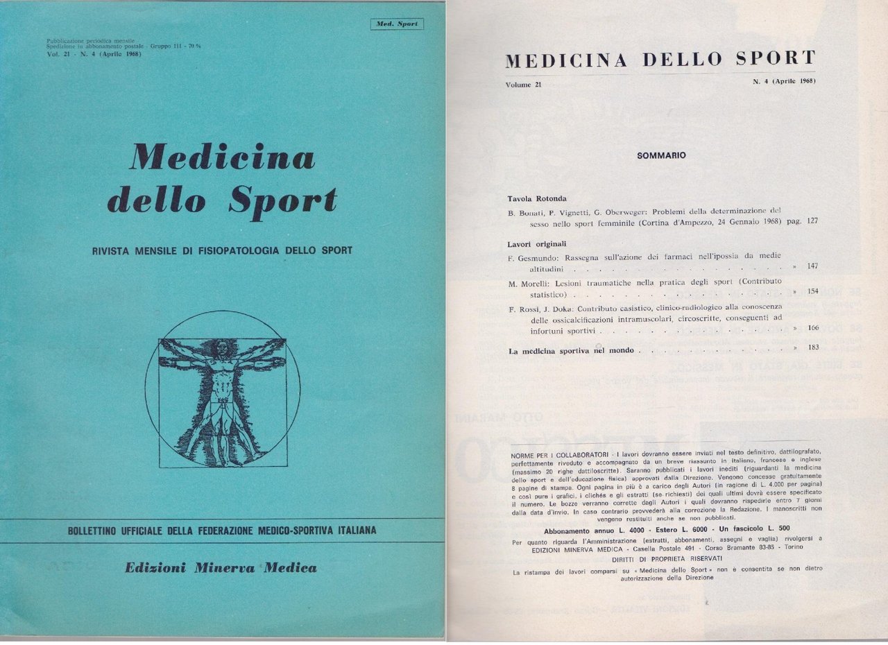 Medicina dello Sport N 4 Aprile 1968