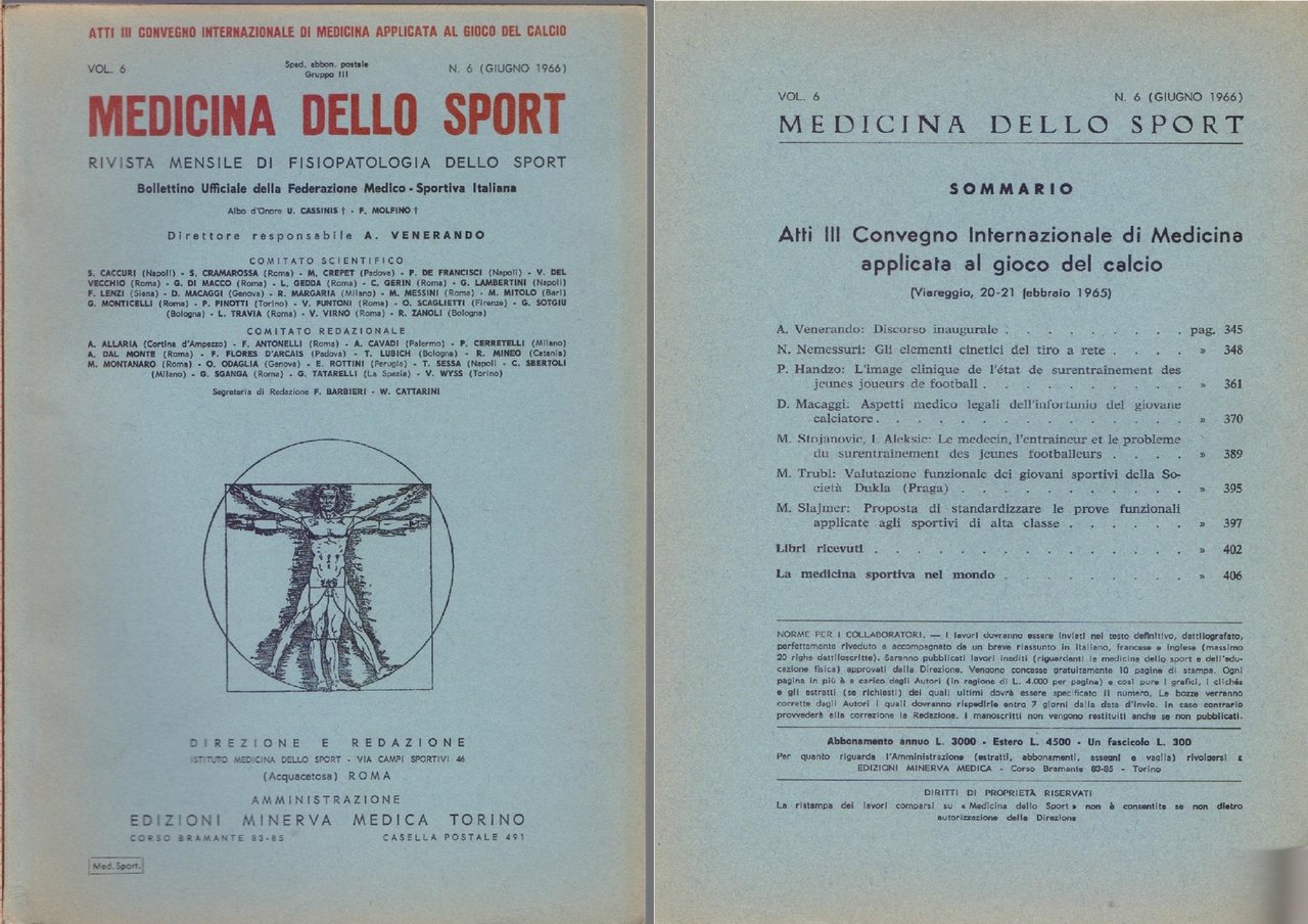 Medicina dello Sport N. 6 Giugno 1966