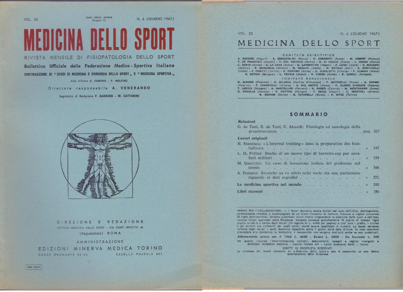 Medicina dello Sport N 6 Giugno 1967