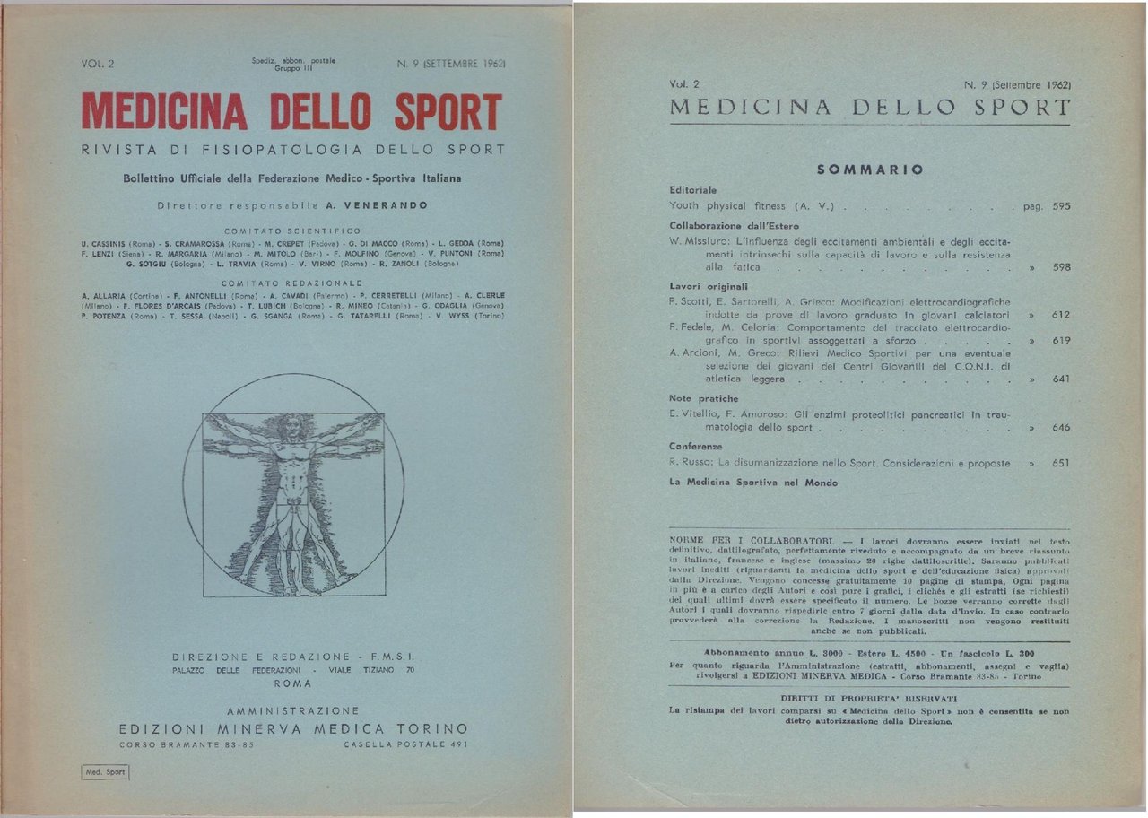 Medicina dello Sport N. 9 Settembre 1962