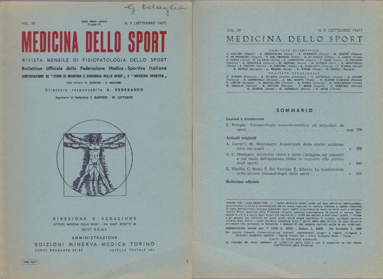 Medicina dello Sport N 9 Settembre 1967