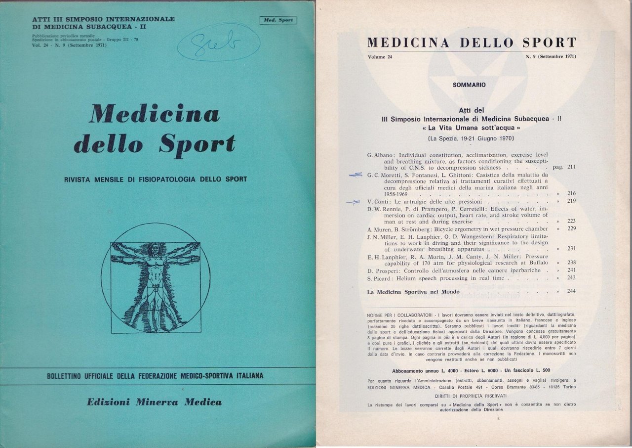Medicina dello Sport N 9 Settembre 1971