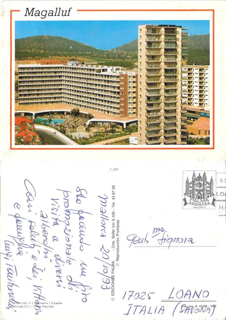 Megalluf. Mallorca. Vista parcial. Mallorca. Viaggiata 1993