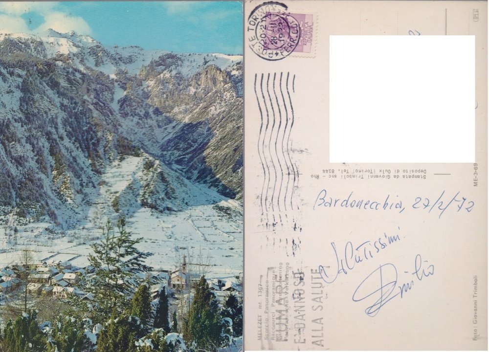 Melezet (TO). Scorcio Panoramico. Viaggiata 1972