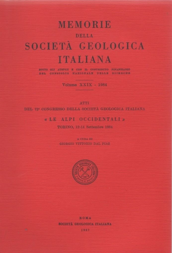 Memorie della Società Geologica Italiana - vol. XXXIX
