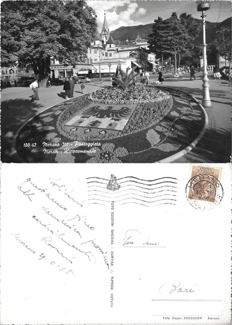 Merano. Passeggiata. Viaggiata 1958