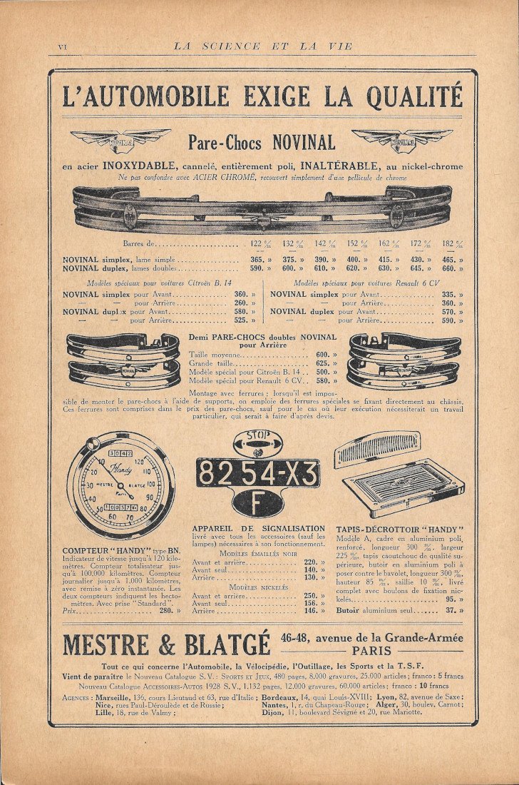 Mestre &amp; Blatgé l'automobile exige la qualité / Vitus TSF …