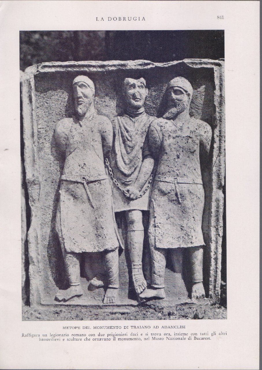 Metope del monumanto di Traino ad Adamclisi (Romania). Immagine 1940