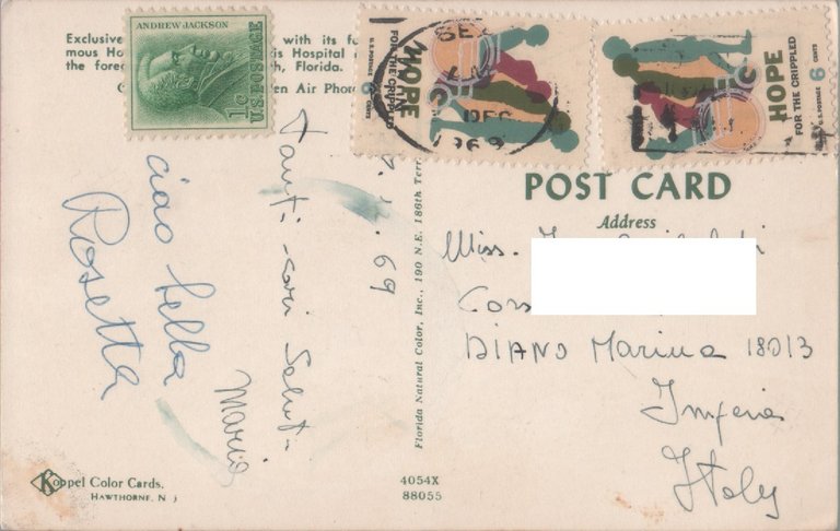 Miami Beach. Viaggiata 1969