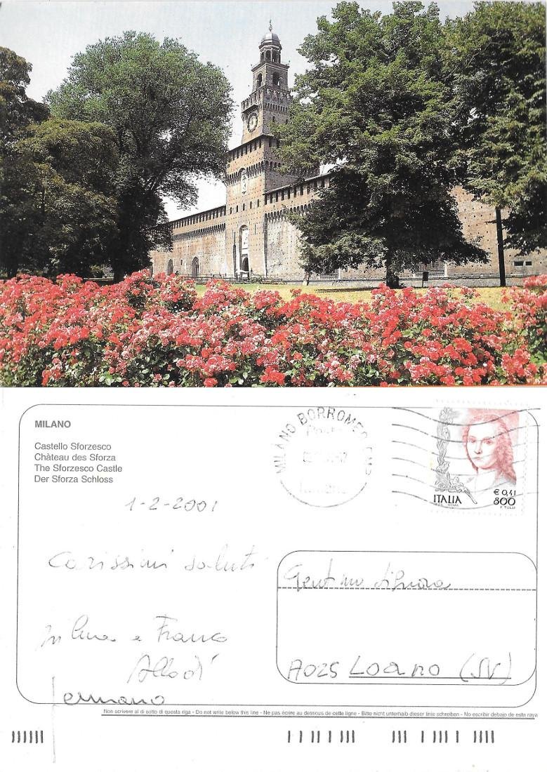 Milano. Castello Sforzesco. Viaggiata 2001