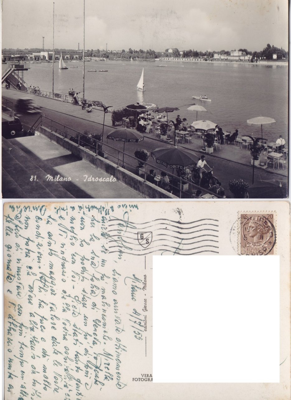 Milano. Idroscalo. Viaggiata 1955