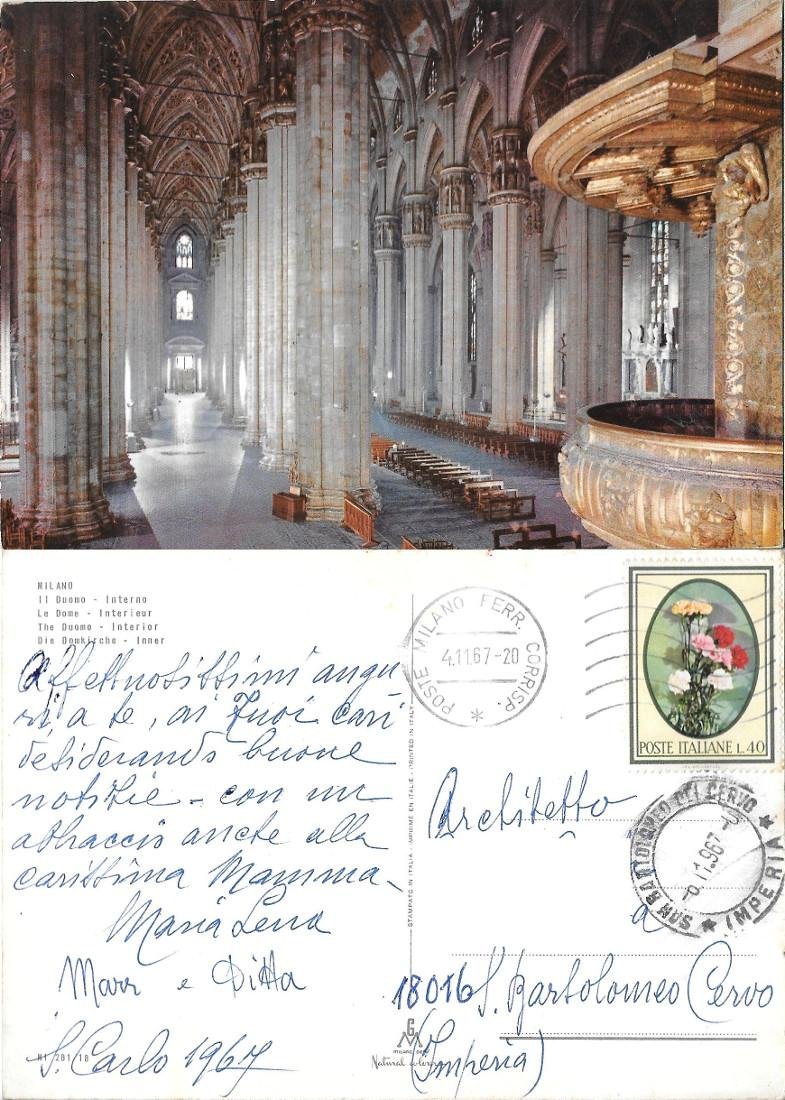 Milano. Il Duomo. Interno. Viaggiata 1967