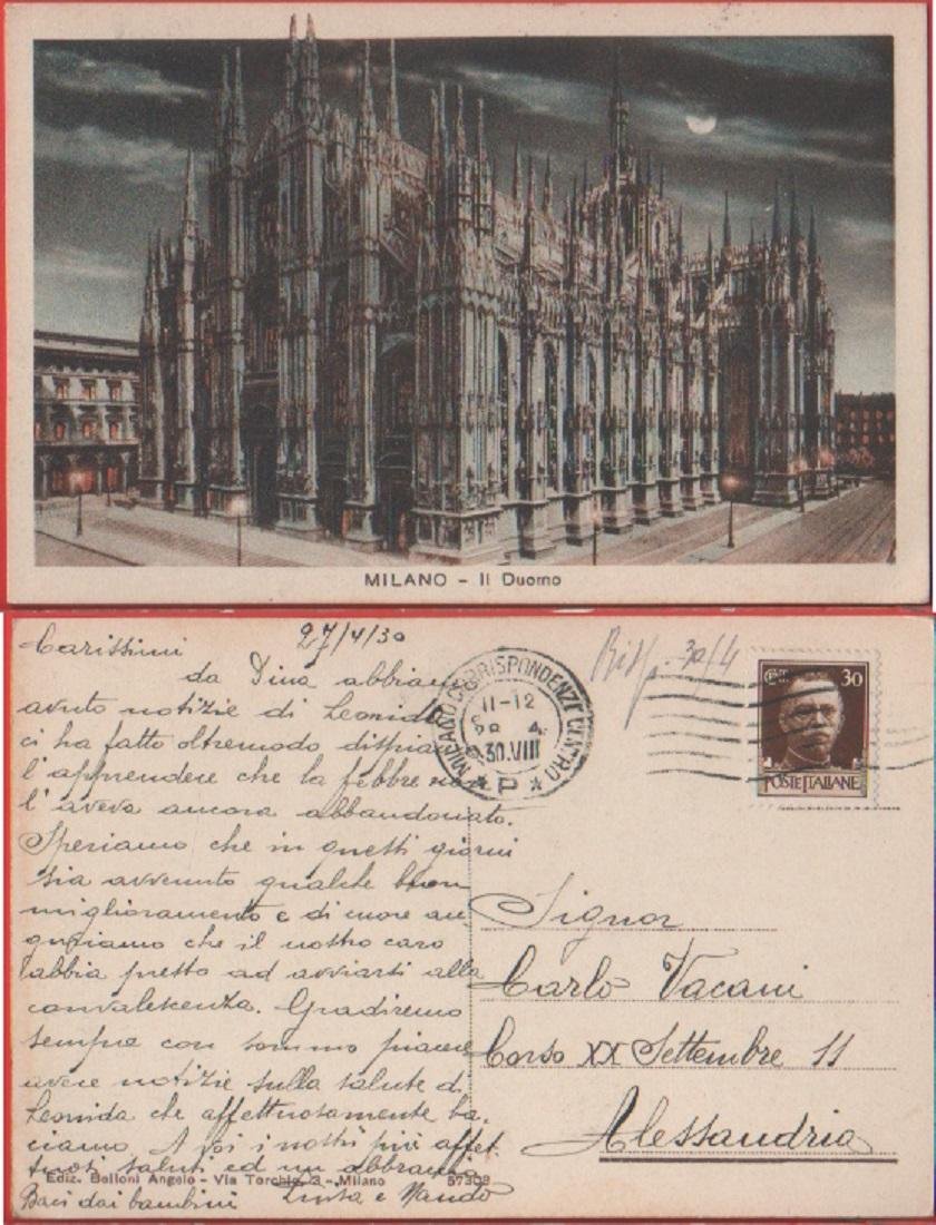 Milano. Il Duomo. Viaggiata 1930