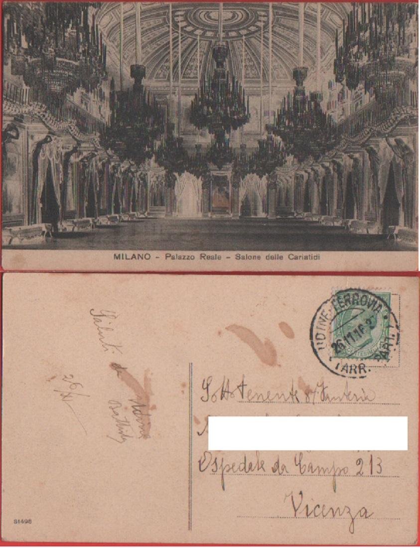 Milano. Palazzo reale. Salone delle Cariatidi. Viaggiata 1916