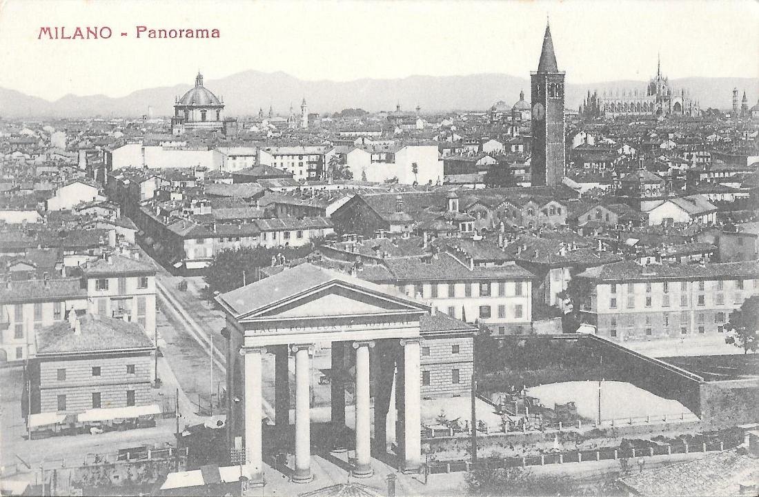 Milano. Panorama. Non viaggiata, originale d'epoca