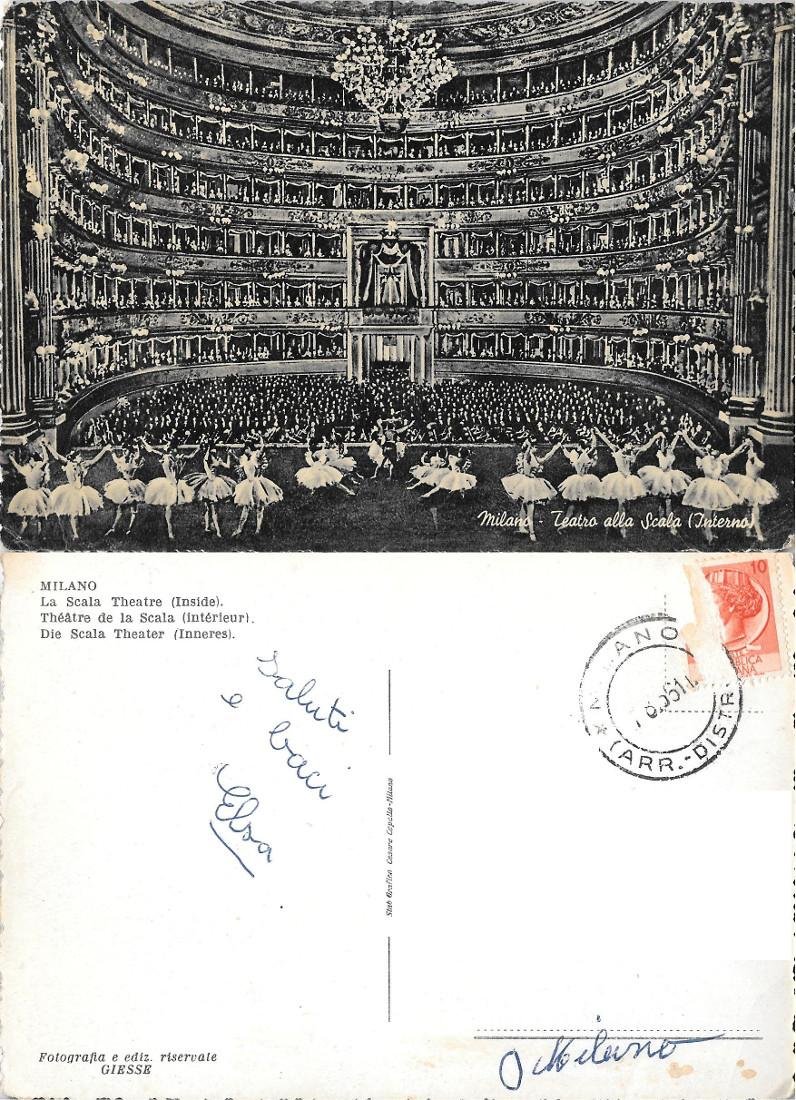 Milano. Teatro alla Scala (Interno). Viaggiata 1961