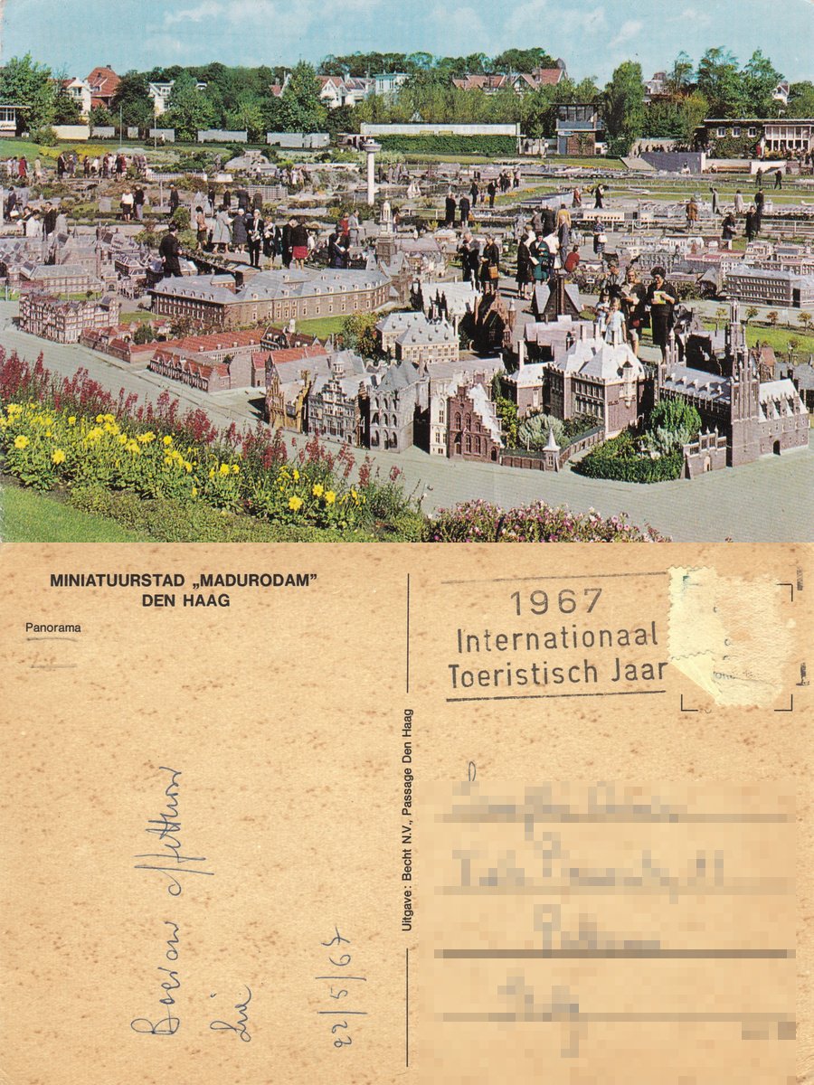 Miniatuurstad "Maduradam" Den Haag. Viaggiata 1967