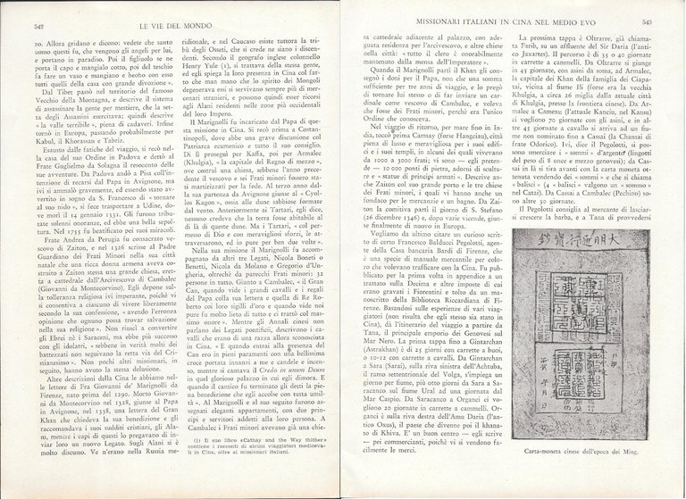 Missionari italiani in Cina nel Medioevo - Estratto 1943