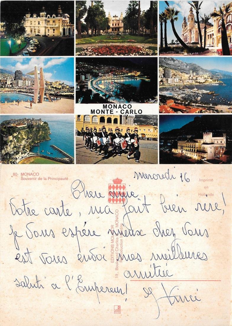 Monaco-Monte Carlo. Souvenir de la Principautè. Viaggiata